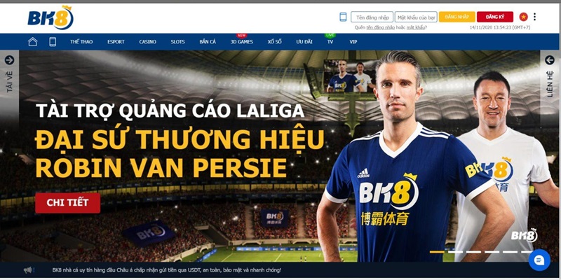 BK8 có thiết kế giao diện website bắt mắt, dễ sử dụng