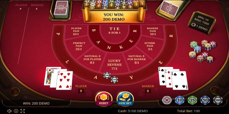 Baccarat có tỷ lệ thanh toán hấp dẫn cho các cửa cược
