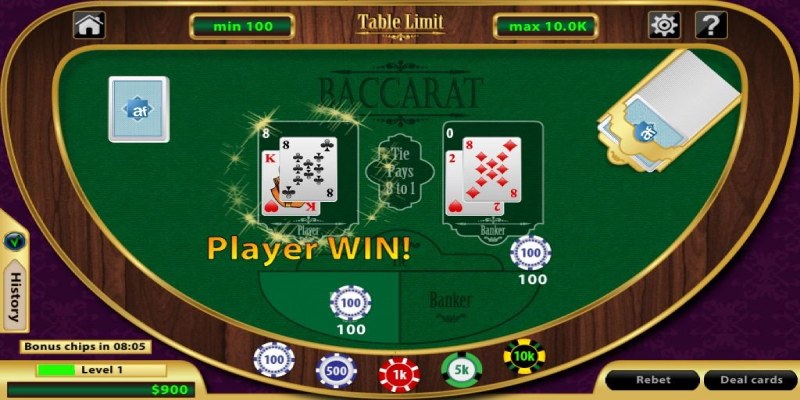 Baccarat là gì, bên nào có tổng điểm gần 9 hơn sẽ chiến thắng