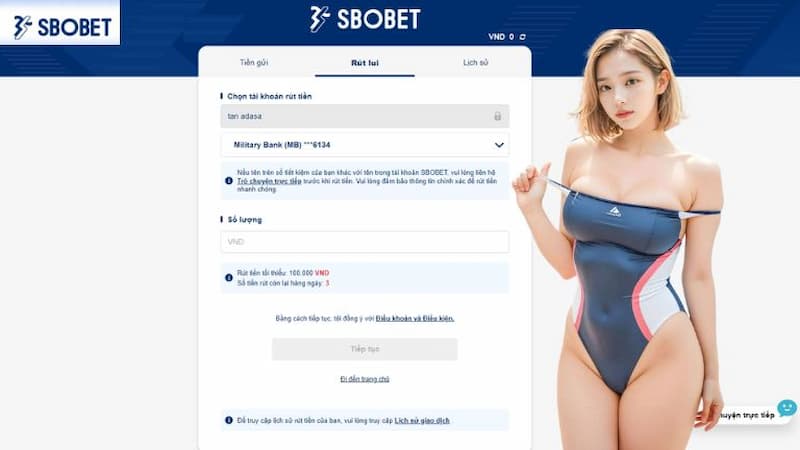 Quy trình nạp rút tiền tại nhà cái Sbobet an toàn, nhanh gọn